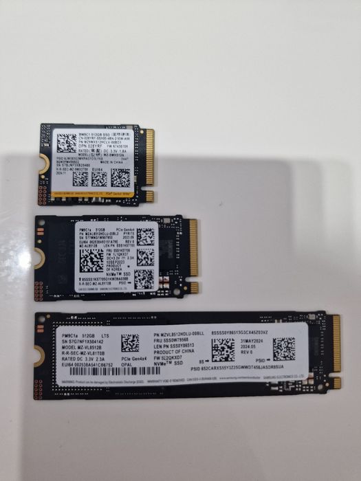 Vand SSD 512GB Samsung , Hynix , Micron format : 2280,2242 ,2230 noi