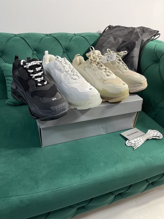 Adidasi Balenciaga Triple S Premium piele naturala