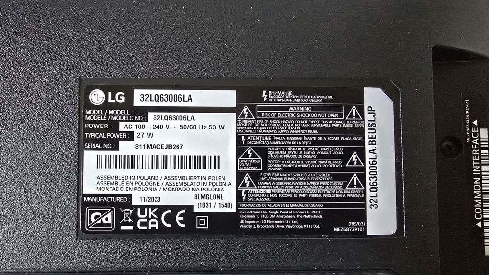 Tv led smart Lg 80 cm.