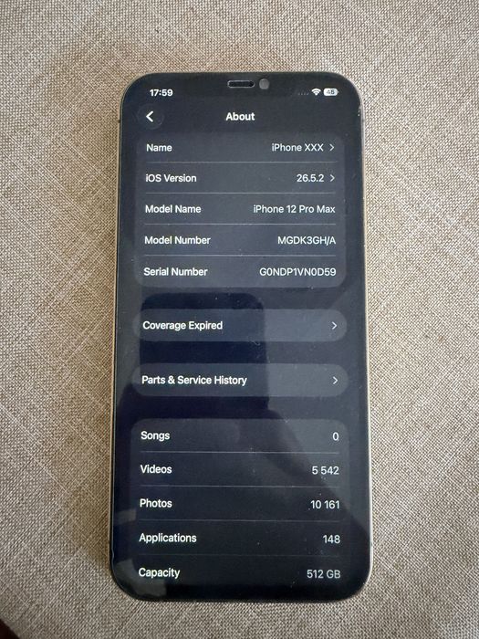 100% батерия iPhone 12 PRO MAX 512GB