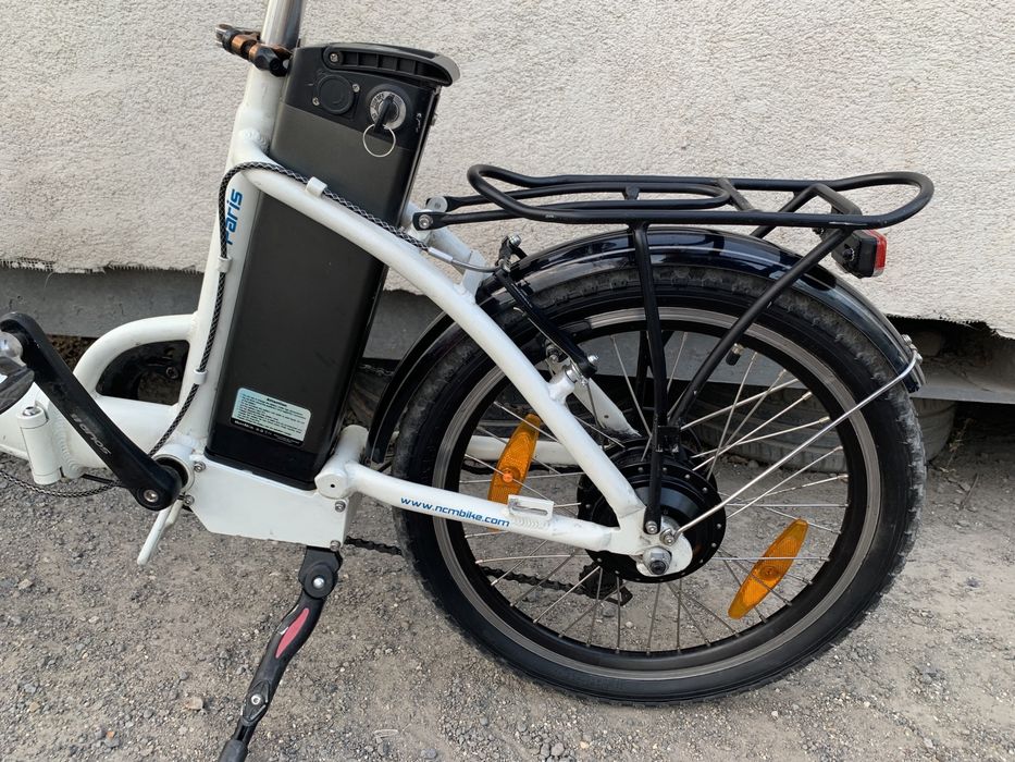 Bicicleta Electrica E bike 13ah NCM Paris Alb perlat