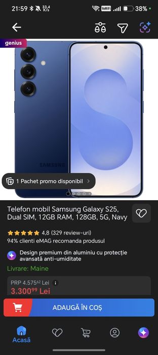 SAMSUNG S25 128GB ca nou