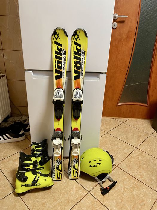 Schiuri copii 100 cm volkal cu clapari set