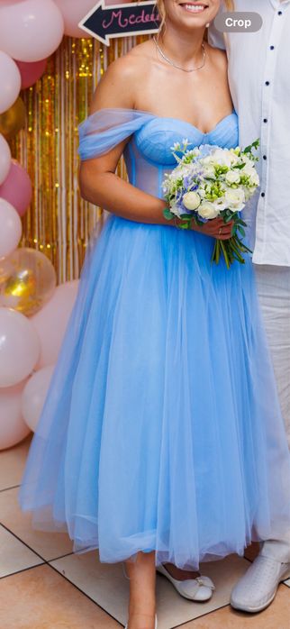 Rochie cununie - din Tulle - Baby Blue - Andreea Dogaru