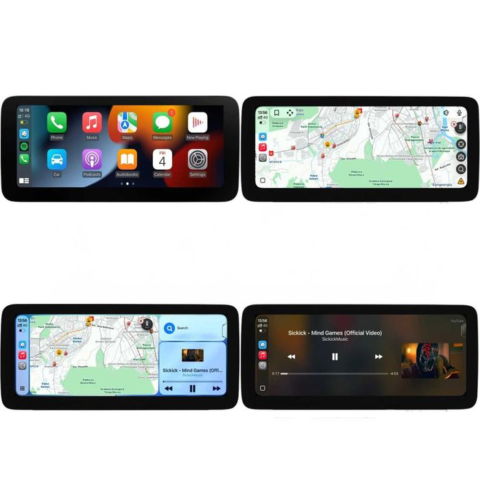 Navigatie Android Mercedes C W204 12.3" CarPlay & Android Auto 8+128GB