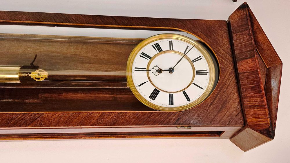 Ceas de perete cu pendul si o greutate Biedermeier