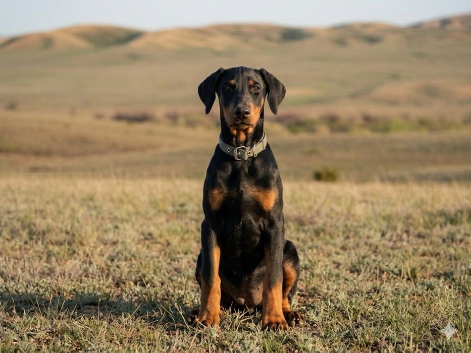 Доберман девочка 4 мес
