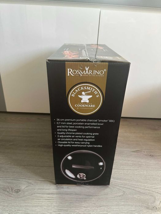 НОВА преносима скара с капак - ROSMARINO BBQ Kettle, подходящ подарък