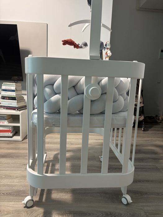 Patut bebelusi co-sleeper 5in1 Alb 60x95/120cm Ingvart
