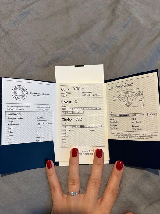 Inel de logodna din aur 18k TEILOR, diamant natural 0.32 carate