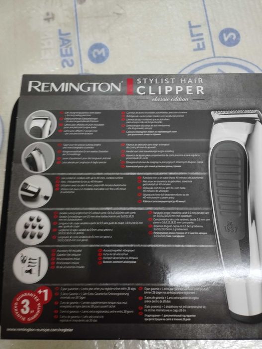 Aparat de tuns Remington HC450, acumulator, autonomie 30 minute, argintiu-negru