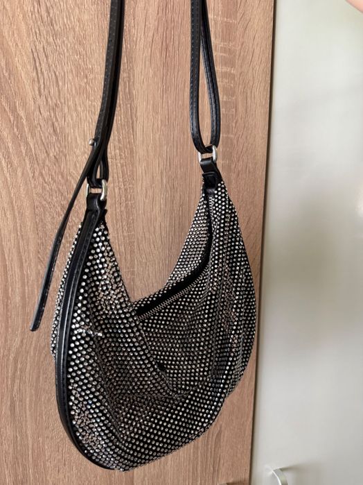Дамска чанта с камъни ZARA
