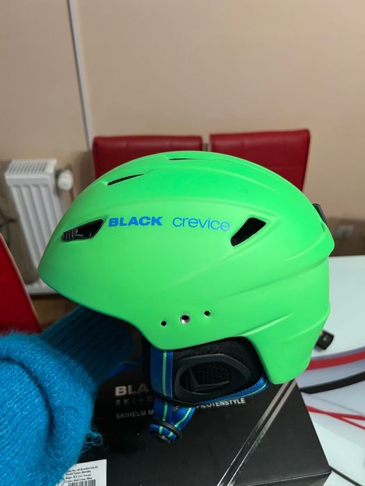 Casca Ski-verde neon Black Crevice