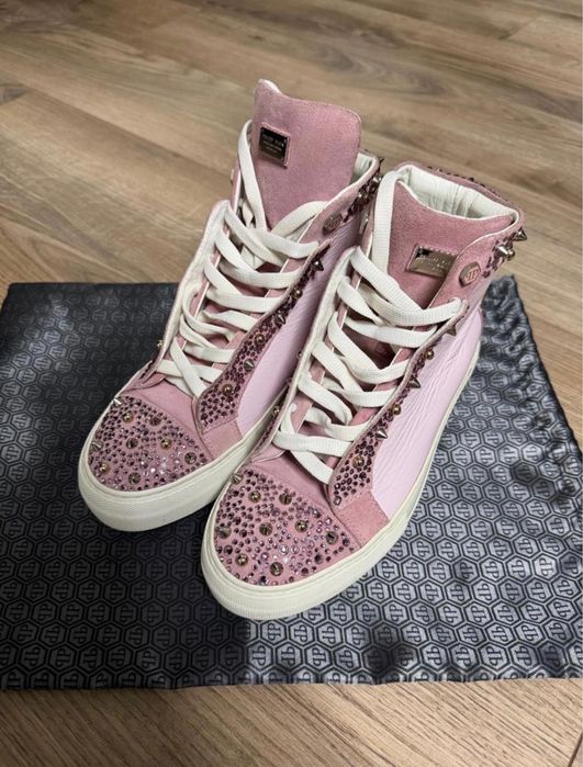 Кроссовки Philipp Plein розовые,37рр (оригинпльные)