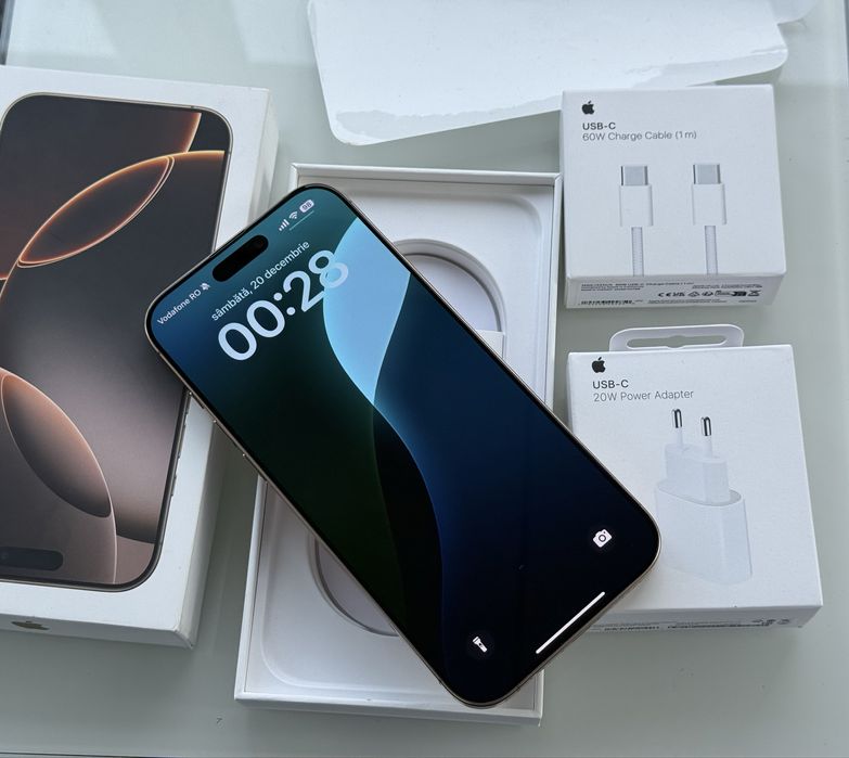 iPhone 16 PRO MAX 256GB Neverlocked Desert Titanium-Ca Nou-iOS 18