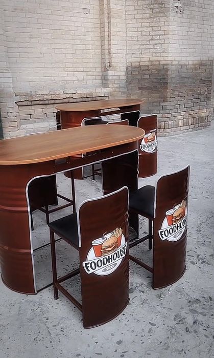 Уникальная мебель из металлических бочек – стиль, прочность.