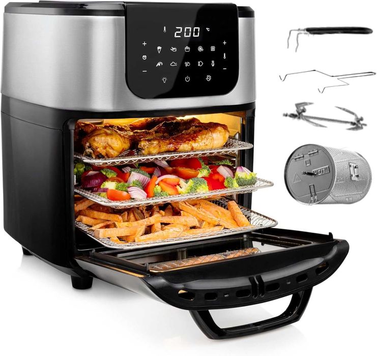 Уред за готвене с горещ въздух и фурна Princess DeLuxe AirFryer Oven 11L (182075)