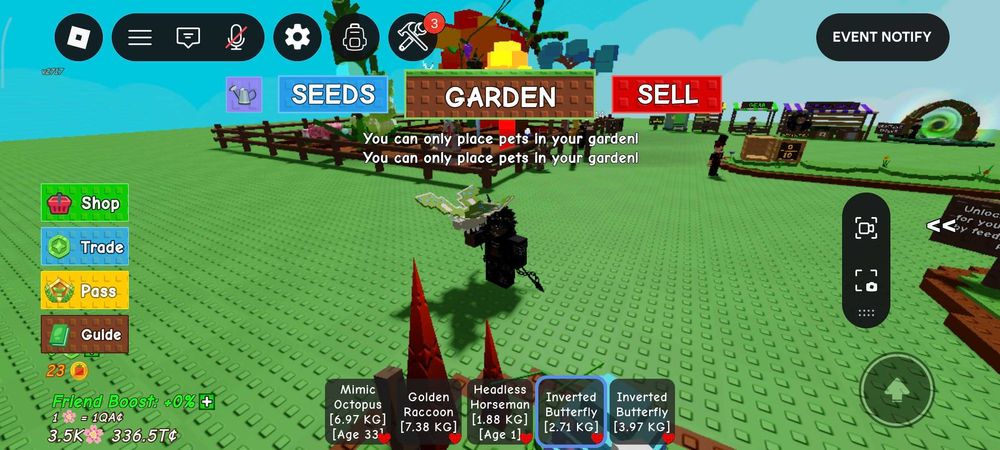 Питомцы в Grow a garden