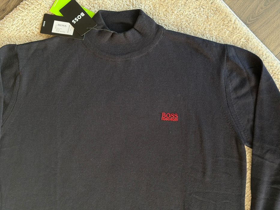 BOSS HUGO BOSS мъжки пуловер тъмно син цвят XXL