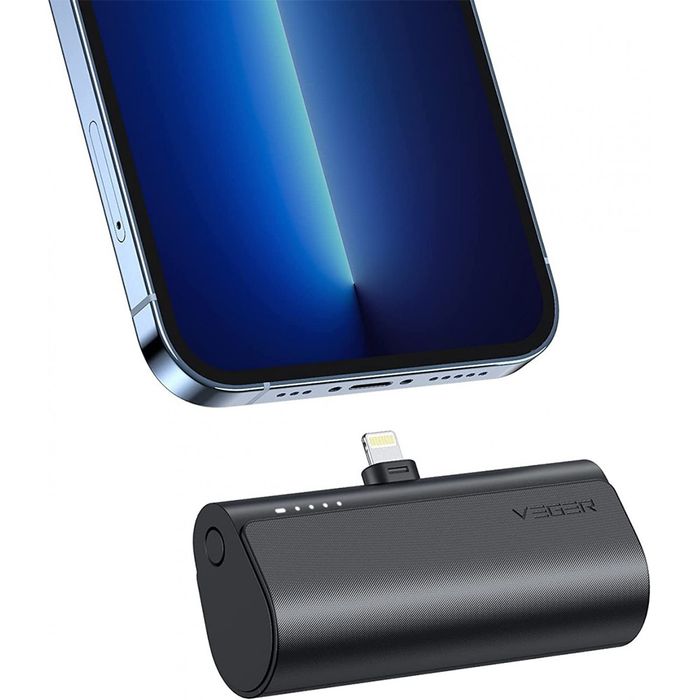 Мини Power Bank 5000mAh – Type-C + Lightning, компактна външна батерия