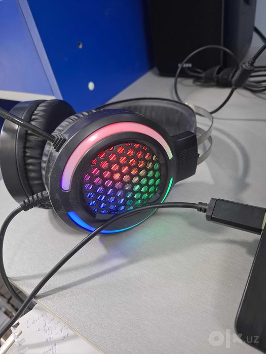 USB Наушники с микрофоном и подсветкой