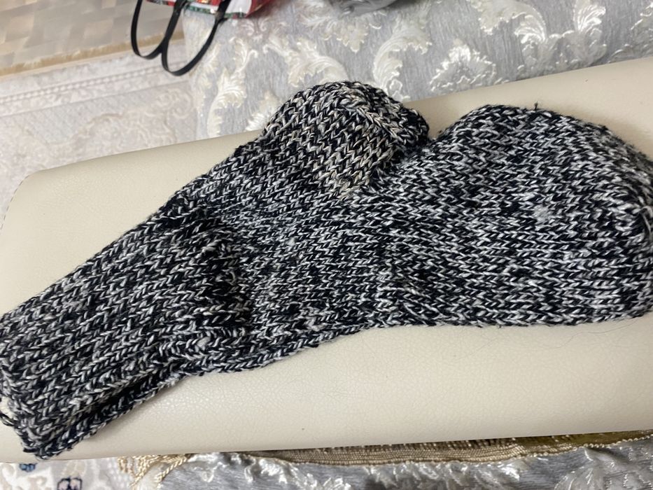 вязанные носки из овечи шерсти