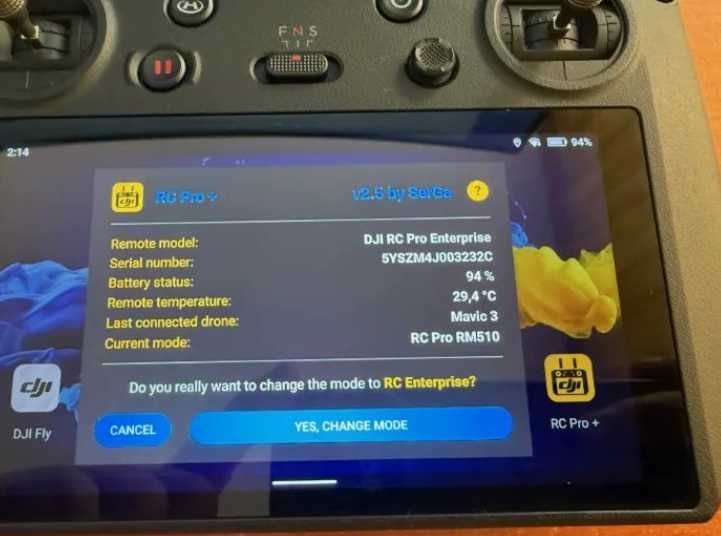 Дистанционно управление DJI Смарт Дрон DJI RC PRO Enterprise протектор
