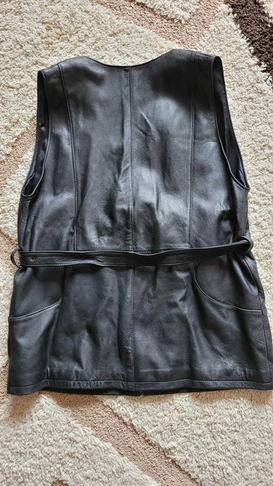 Модерен дамски елек естествена кожа