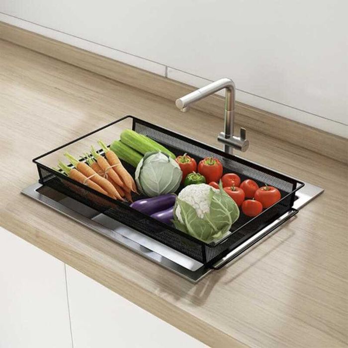 Мобилна етажерка, с 3 рафта и 4 закачалки, за кухня, баня или офис