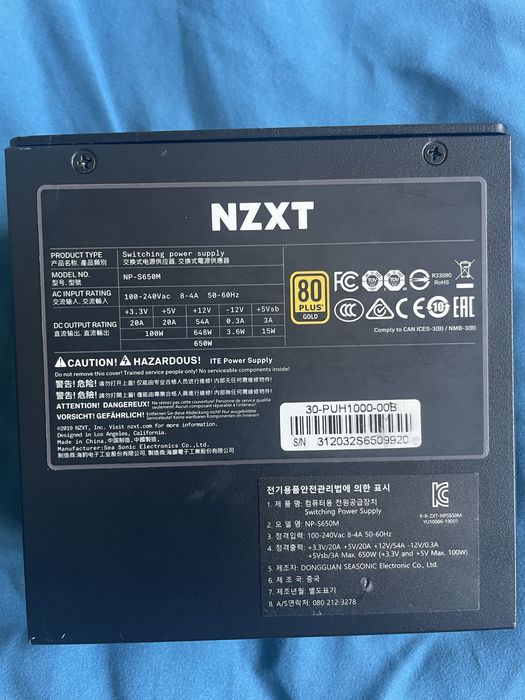 Sursa NZXT 650W 80 gold plus
