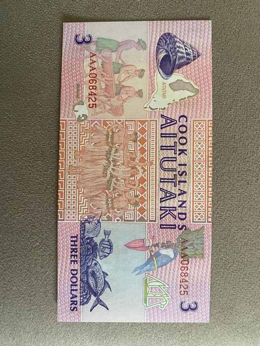 Cook islands остров Кук банкнота