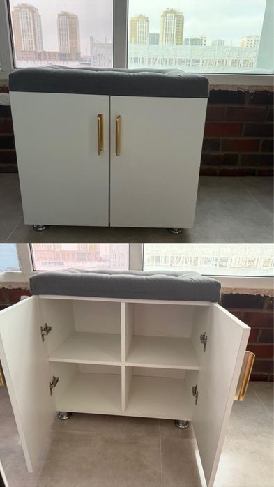 Продаю компактную тумбу с мягким сиденьем в хорошем состоянии.