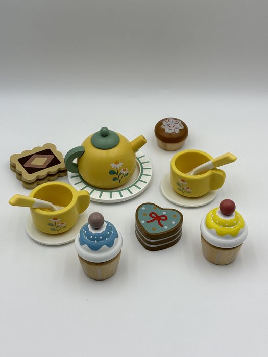 Детский деревянный чайный набор игрушечный