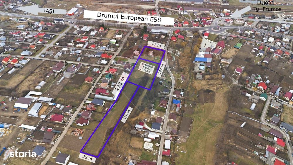 Teren pentru investiție, Intravilan , 11.254mp în Oraș - Targu Frumos