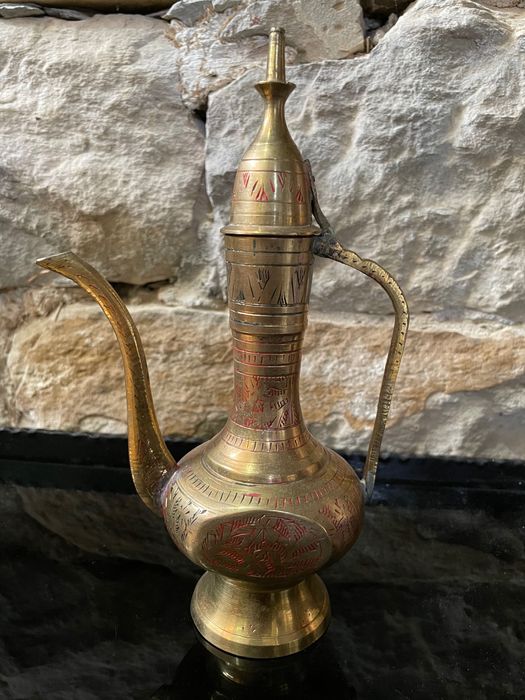 Сервиз антика пълен комплект - 6 чаши, кана, свещник и поднос