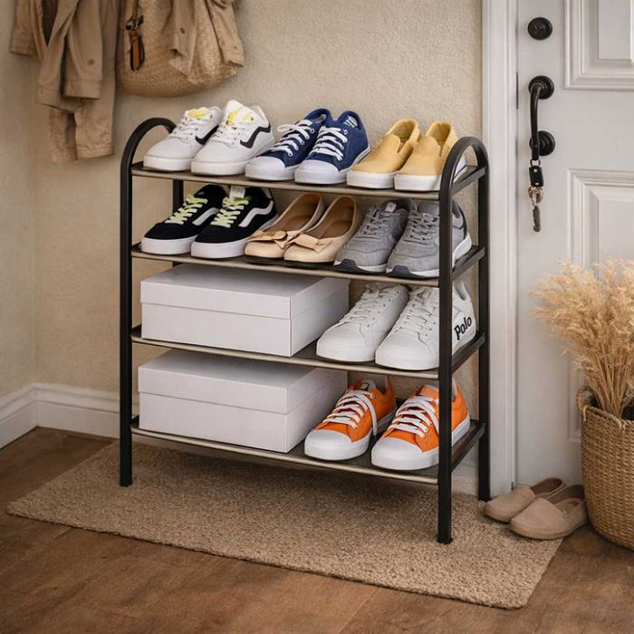 Етажерка за обувки на 4 нива до 12 чифта - стилна и здрава