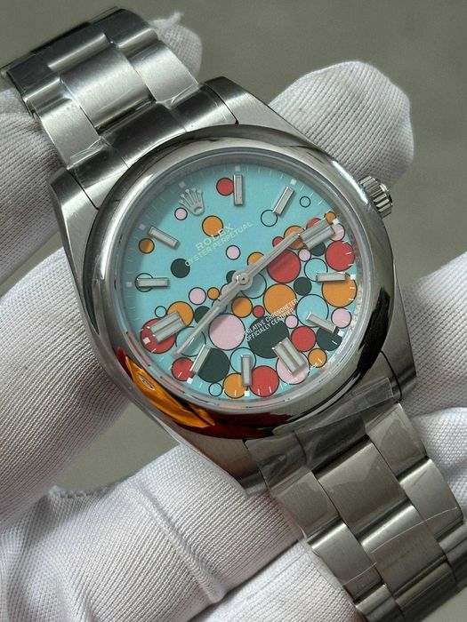 Rolex Oyster Perpetual Celebration Dial Turquoise Multicolor 41 mm