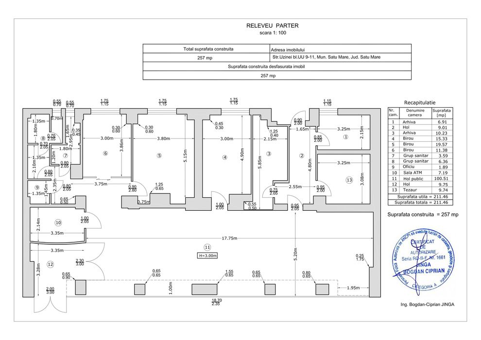 Spatiu comercial Satu Mare, Lucian Blaga, direct proprietar