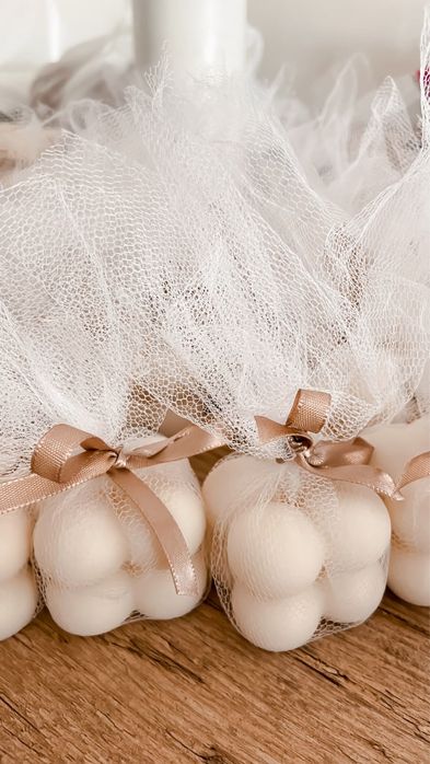 Set de 50 marturii bubble din ceara de soia - gata de oferit