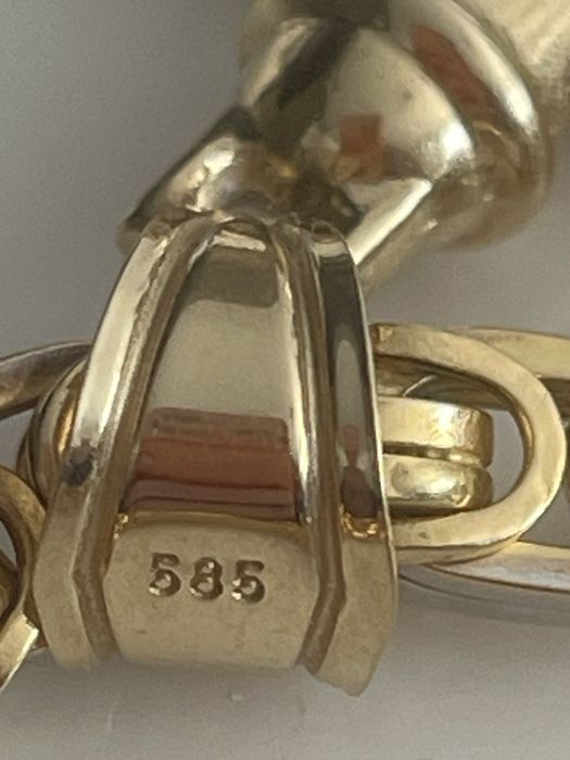 Lant aur cu cruce 14k/585. 37.80gr