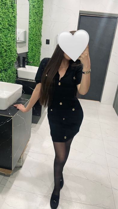 Продам короткое черное платье  42-44