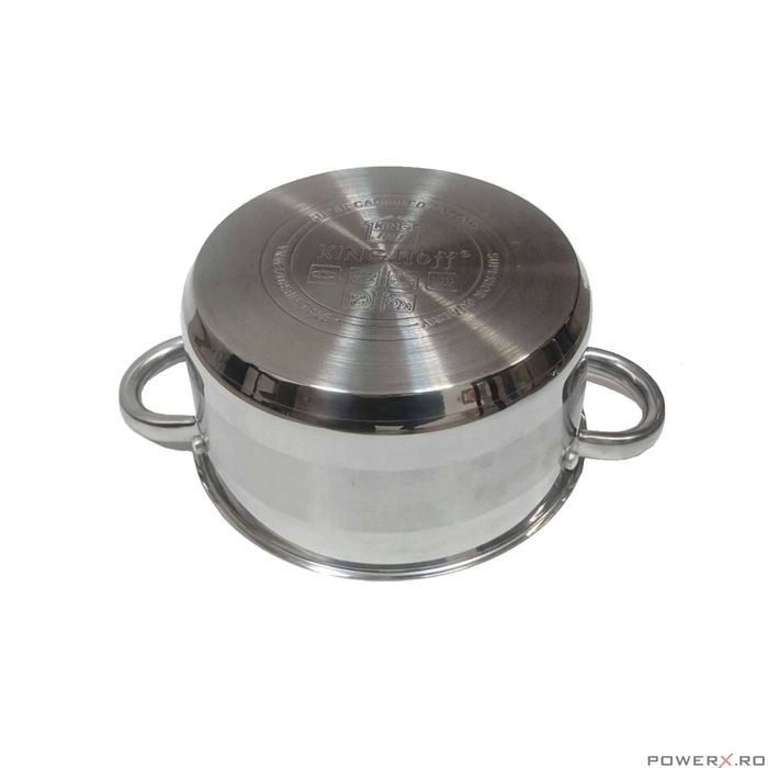 Oala cu capac din inox, capacitate 1 litru 14 cm, Kinghoff