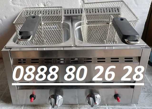 Фритюрник    Газов  6л.+6л. фритюрник CE -дюнер скара котлон