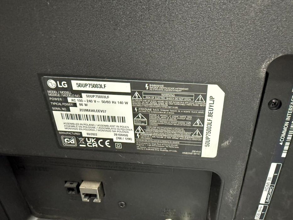 Televizor LG 50UP75003LF, 126 cm, Smart, 4K Ultra HD, LED, Clasa -A-