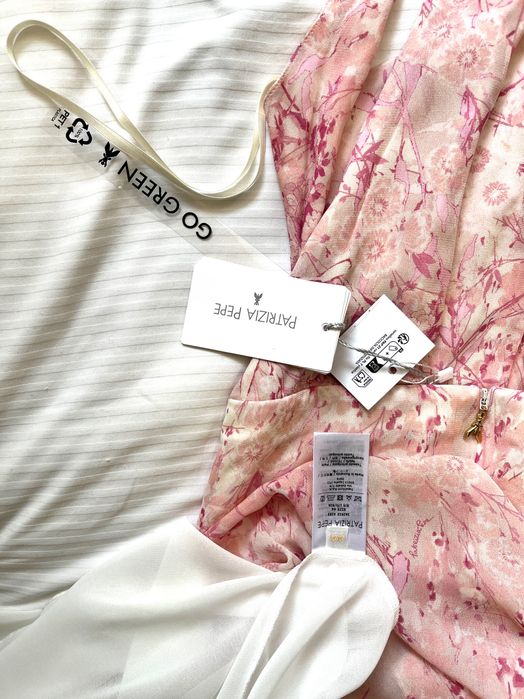 Patrizia Pepe нови оригинални гащеризон S, дълга розова рокля М размер