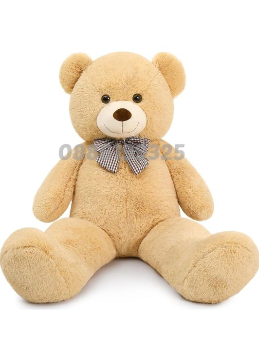 Голямо плюшено Мече Лилаво/розово/кафяво/бежово/Бяло голям плюшен Мечо