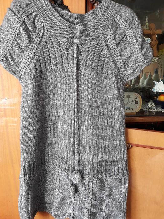 rochie dama lana gri