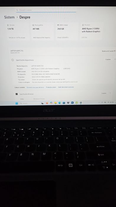 Laptop acer  rezer 3