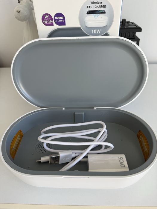 UV антибактериална лампа с безжично зареждане