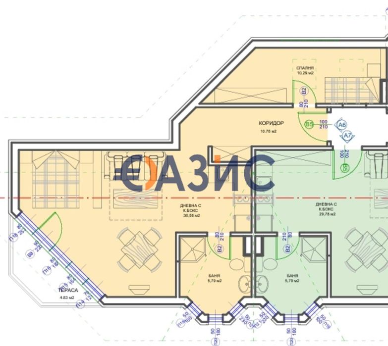 Продава се Двустаен апартамент в с. Кошарица, Област Бургас - 97 кв.м за 458 €/кв.м - Снимка #2